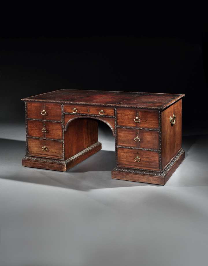 A George II mahogany library table